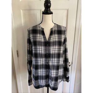 Calvin Klein cotton flannel plaid shirt size M
